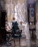 Ernst Kolbe, W salonie, ok. 1910, olej, płótno