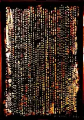 Kompozycja by Bronisław Kierzkowski, 1960, olej, lakier, collage, płótno, sold Apr 2002