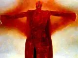 Olej na płycie by Zdzisław Beksiński, 1998, olej, płyta pilśniowa, sold Apr 2002