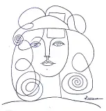 Pablo Picasso, Głowa dziewczyny, po 1950, litografia, papier