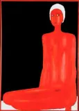 Akt (Pływaczka) by Jerzy Nowosielski, 1979, olej, płótno, sold Apr 2002