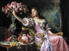 Władysław Czachórski, Dama z azaliami, 1903, olej, płótno