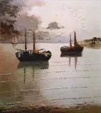 Georg Arnold, Łodzie na jeziorze