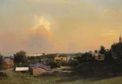Herman Eschke, Krajobraz nadmorski, 1873, olej, płótno