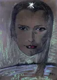 Portret Marii Kamińskiej, marzec 1936 by Stanisław Ignacy Witkiewicz, pastel, papier, sold Mar 2002