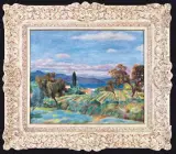 Józef Pankiewicz, Pejzaż z okolic Saint-Tropez, 1922, olej, płótno