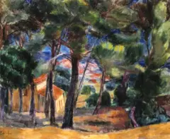 Eugeniusz Eibisch, Pejzaż południowej Francji, 1925-1930, olej, płótno