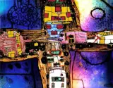Skrzyżowanie ulic (Strassenkreuzung) by Friedensreich Hundertwasser, litografia, papier, sold Dec 2001