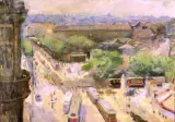 Wilhelm Wachtel, Widok na Naschmarkt w Wiedniu, olej, płótno