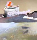 FORT BOYARD II by Teresa Pągowska, 1995, olej, płótno, sold Nov 2001
