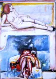 Eugeniusz Markowski, AKT 8, 1975, tempera, olej, płótno