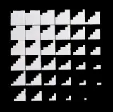 DIAGONALNA GRA 6 X 6 by Ryszard Winiarski, 1999, akryl, płyta pilśniowa, sold Nov 2001