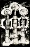 TRZY FIGURY by Jan Lebensztejn, 1958-1959, tusz, kredka, papier, sold Nov 2001