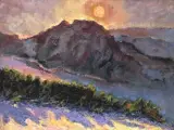 Aleksy Nowakiwski, Tatry, 1931, olej, tektura