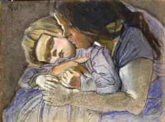 Stanisław Wyspiański, Macierzyństwo, pastel, papier
