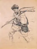 Leon Wyczółkowski, Rybak (Hucuł przechodzący przez rzekę)