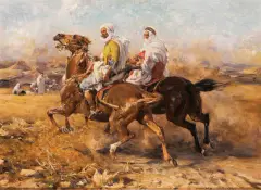 Alfred Wierusz-Kowalski, Beduini, olej, płótno