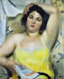 Modelka by Wojciech Weiss, olej, płótno, offered Jun 2001