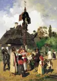 Antoni Kozakiewicz, Kobziarz na wsi - Dudziarz, olej, deska