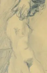 Henryk Gotlib, Akt, po 1950, ołówek, papier