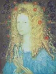 Ernst Fuchs, Eva Christina, serigrafia, papier