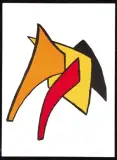 Kompozycja oranżowo żółto czerwona by Alexander Calder, litografia, papier, sold Apr 2001