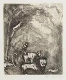 Marc Chagall, Lew idzie na wojnę, 1927-1930, akwaforta, sucha igła, papier