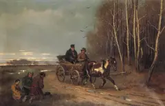 Józef Brodowski, Z wiatykiem, olej, płótno