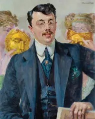 Jacek Malczewski, PORTRET DR. ADOLFA SCHWARZA, 1913, olej, tektura