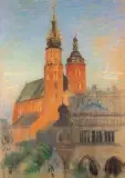Leon Wyczółkowski, Widok na Sukiennice i Kościół Mariacki