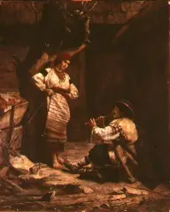 Juliusz Zuber, Wędrowny muzykant, olej, płótno