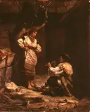 Juliusz Zuber, Wędrowny muzykant, olej, płótno
