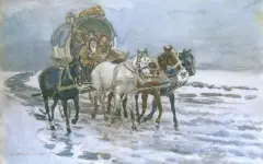 W podróży by Stanisław Masłowski, akwarela, papier, offered Dec 2000