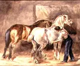 Piotr Michałowski, Stajenny i konie