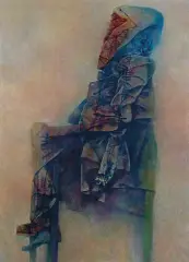 DA by Zdzisław Beksiński, olej, płyta pilśniowa, sold Nov 2000