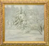 Mieczysław Korwin Piotrowski, Śnieg, 1927, olej, płótno