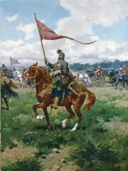 Józef Brandt, Chorąży królewski, olej, płótno