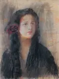 Teodor Axentowicz, Z różą we włosach