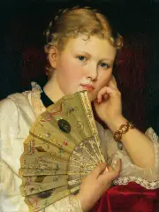 Władysław Czachórski, Dziewczyna z wachlarzem, olej, płótno
