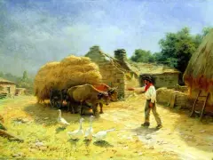 Ernst Chateignon, Słoneczny dzień, olej, płótno