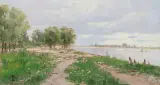 Teofil Zaleski, Z okolic Kazimierza nad Wisłą, olej, deska