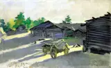 Leon Wyczółkowski, Wschód słońca, olej, płótno
