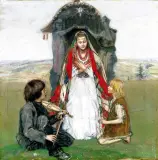 Koronacja Madonny by Vlastimil Hofman, olej, płótno, sold Dec 1999