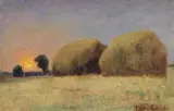Włodzimierz Nałęcz, Zachód słońca gdzieś na Ukrainie, olej, płótno