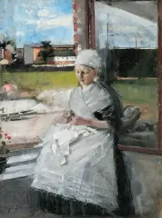 Olga Boznańska, Bretońska dziewczynka, olej, płótno