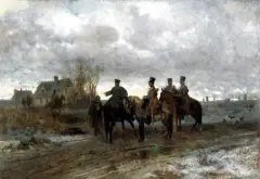 Maksymilian Gierymski, Patrol polski z 1830 roku, olej, płótno