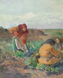 Leon Wyczółkowski, Kopanie buraków, 1911, olej, płótno