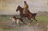 Jan Chełmiński, Jeździec z chartami