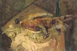 Eugeniusz Eibisch, Martwa natura z bażantem, olej, tektura