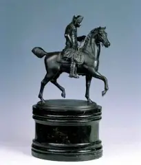 Figurka Fryderyka Wielkiego na koniu by Autor nierozpoznany, brąz patynowany, sold Dec 1998